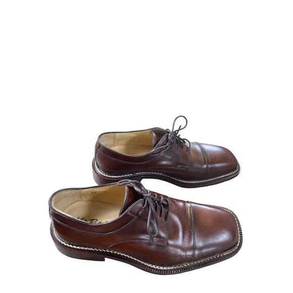 Vito Rufolo Mens Brown Leather Oxford Dress Shoes Size 11D SKU 8623 main image 12